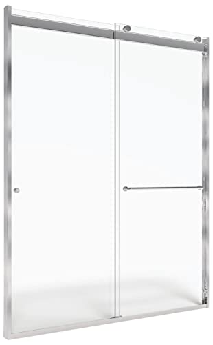 Basco Shower Door RTLA05B4870CLBN Rotolo Sliding Shower Door, Brushed Nickel, ...