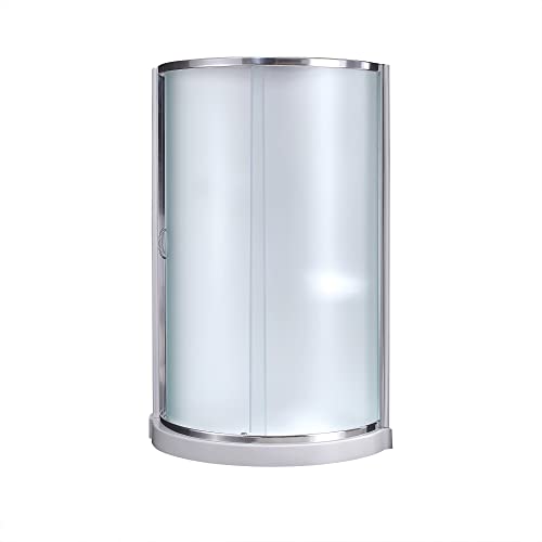 Ove Decors Breeze x 76 in. Frosted Tempered Glass Sliding ...