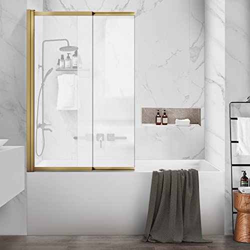 Deluxe Framed Tub Shower Door,Semi-Frameless Sliding Tub Door can be ...
