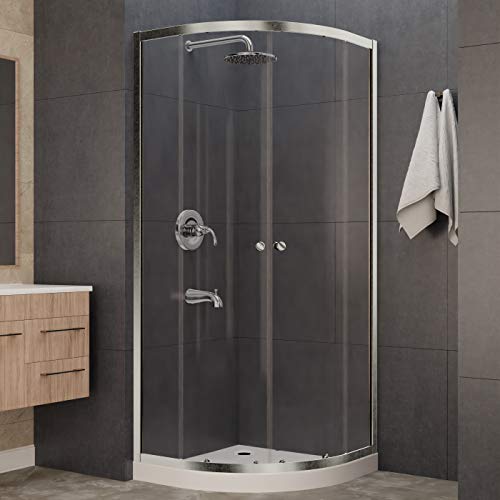 ANZZI 76 x 35 inch Framed Tub Glass Sliding Shower ...