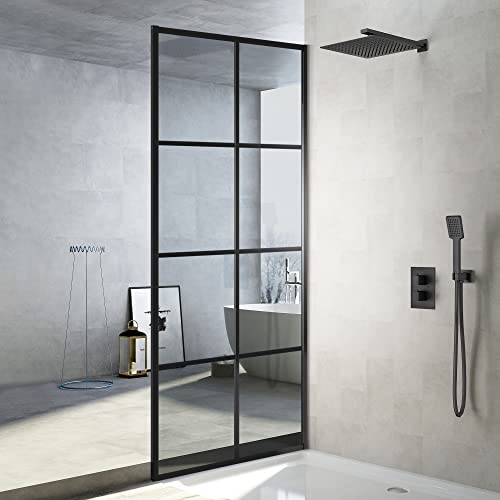 Shower Door Single Panel, Framed Tempered Glass Shower Door 34 ...