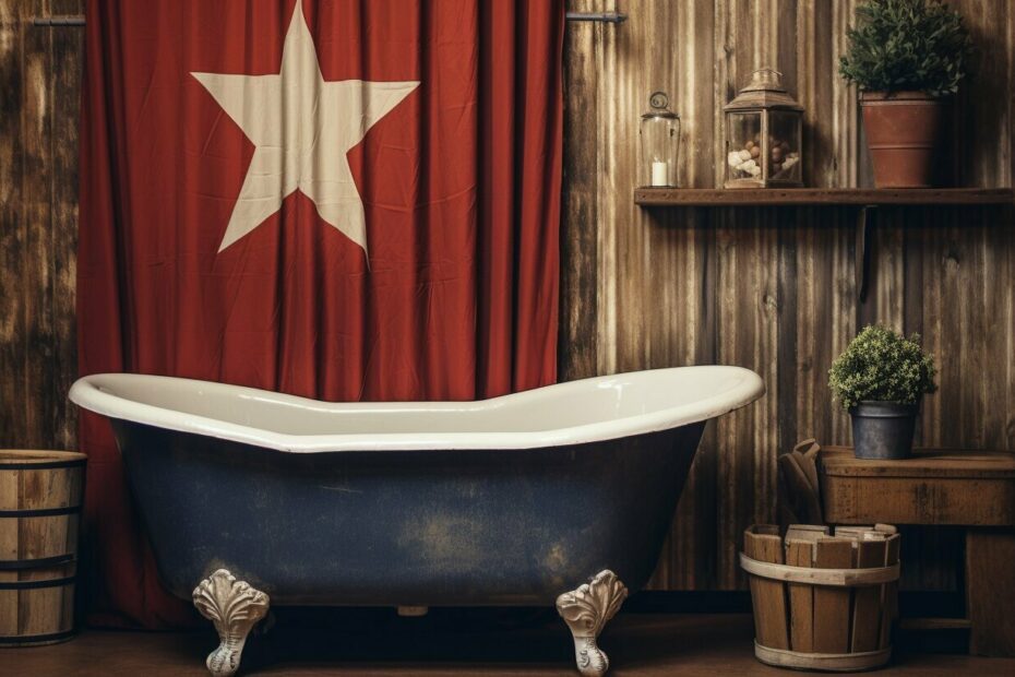 texas star shower curtain