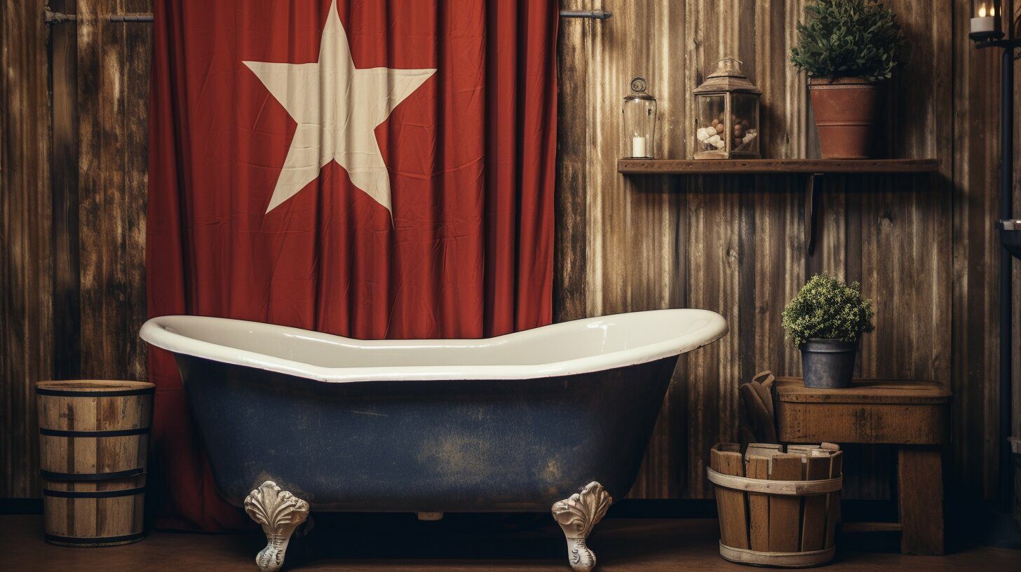 texas star shower curtain