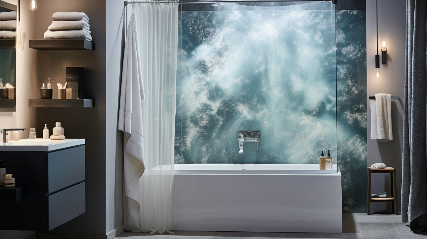 water shed shower curtain